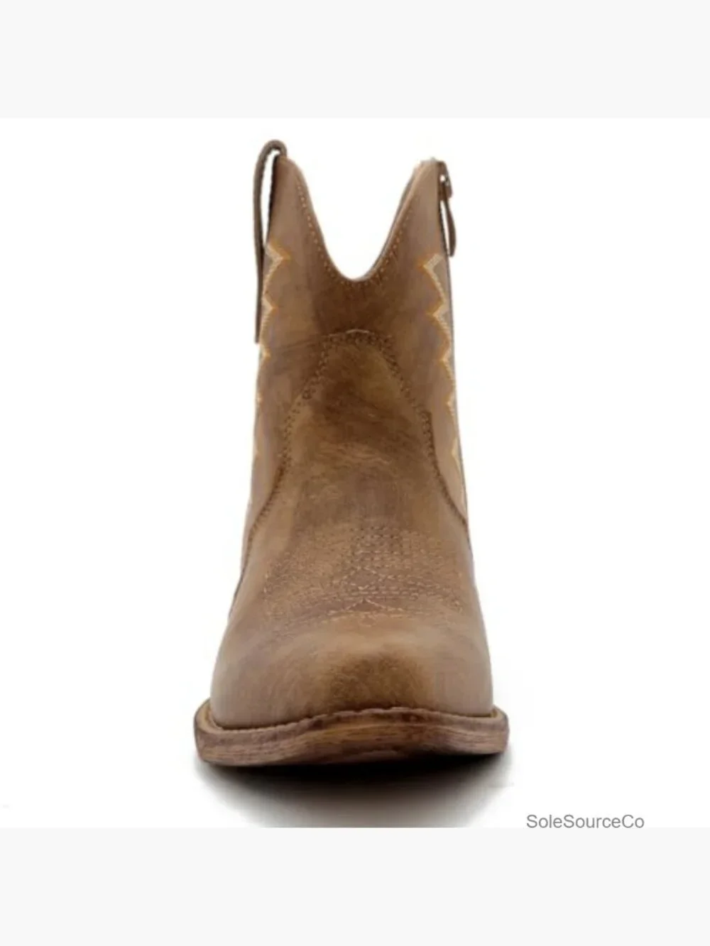 Tapered Square Toe Cowgirl Booties with Side Zipper